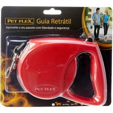 20382 - GUIA PET FLEX PREMIUM 7KG - 3M VERMELHA