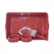 19770 - KIT BANDEJA DE GATO VERMELHO