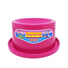 20673 - COMEDOURO PLAST ERGONOMICO BRINQPET ROSA