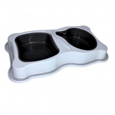 22863 - COMEDOURO DUAL DOG PRETA