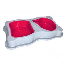 22861 - COMEDOURO DUAL DOG VERMELHO