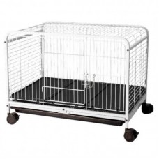 21592 - VIVEIRO FAUNA PET  LUXO M BRANCO/PRETO