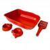 KIT BANDEJA HIGIENICA ALTA VERMELHA