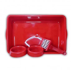 19770 - KIT BANDEJA DE GATO VERMELHO