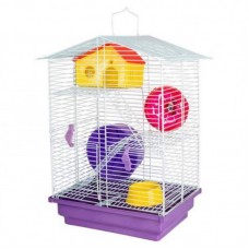 16400 - GAIOLA HAMSTER 3 ANDARES TETO ARAMADO