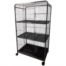 21581 - VIVEIRO FAUNA PET LUXO G BLACK/PRETO