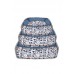 KIT CAMA RETANGULAR BLUE MOSAIC C/3PECAS
