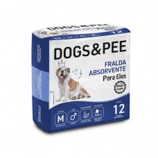 23228 - FRALDA HIG.DOGS E PEE MACHO M C/12