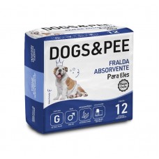 23227 - FRALDA HIG.DOGS E PEE MACHO G C/12