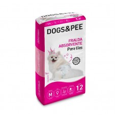 23226 - FRALDA HIG.DOGS E PEE FEMEA M C/12