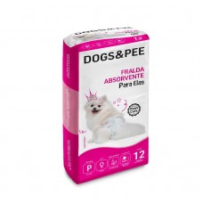 23225 - FRALDA HIG.DOGS E PEE FEMEA P C/12