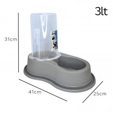 23474 - COMEDOURO E BEBEDOURO DURADOG 3,L CINZA