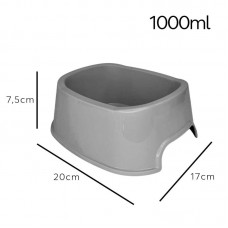 23451 - COMEDOURO SOFT CINZA 1000ML