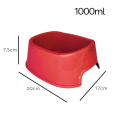 23463 - COMEDOURO SOFT VERMELHO 1000ML