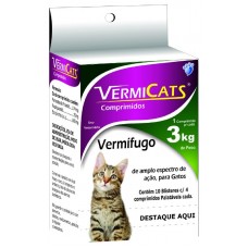 15964 - VERMICATS 600MG(3KG)CARTUCHO C/ 4 COMPRI