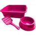 KIT BANDEJA PARA GATO ELITE ROSA